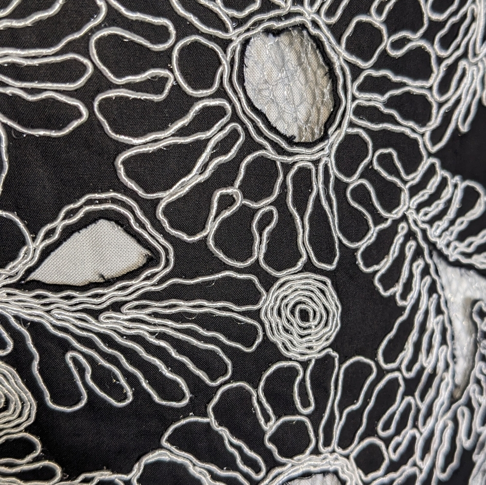 NWT Long Maeve Anthropologie Lace Cutout Formal Black &‎ White Dress| Sz 14 - Picture 6 of 15